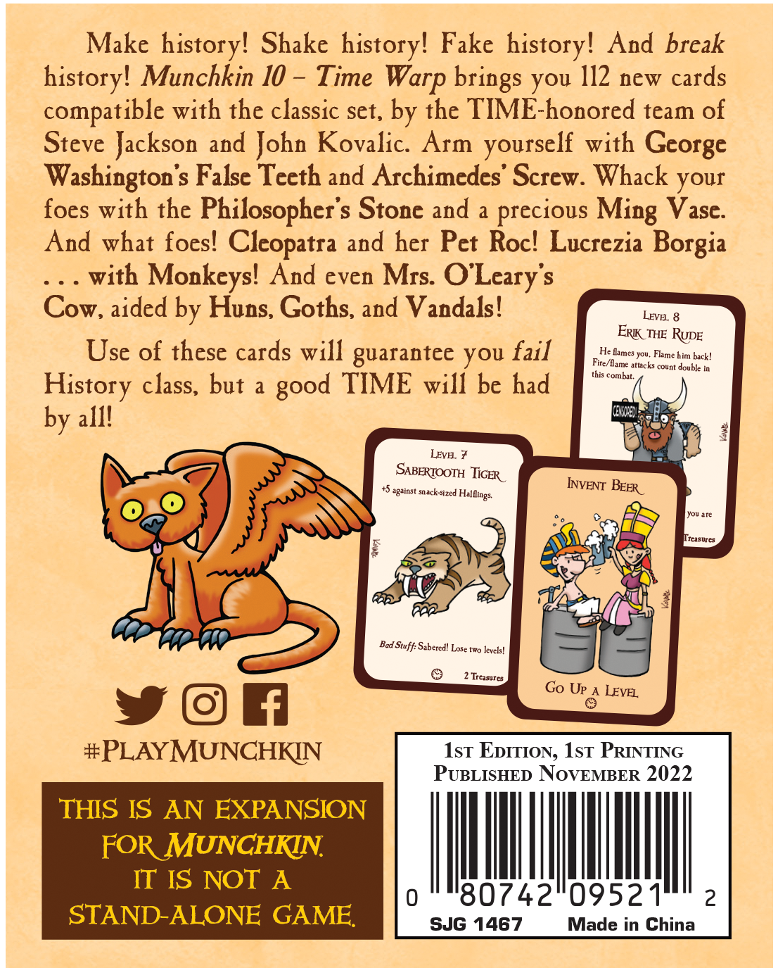 Munchkin : 10 Time Warp Expansion